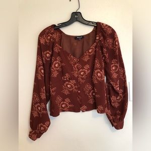 Madewell floral blouse